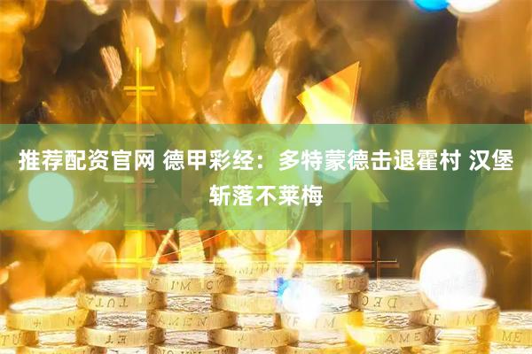 推荐配资官网 德甲彩经：多特蒙德击退霍村 汉堡斩落不莱梅